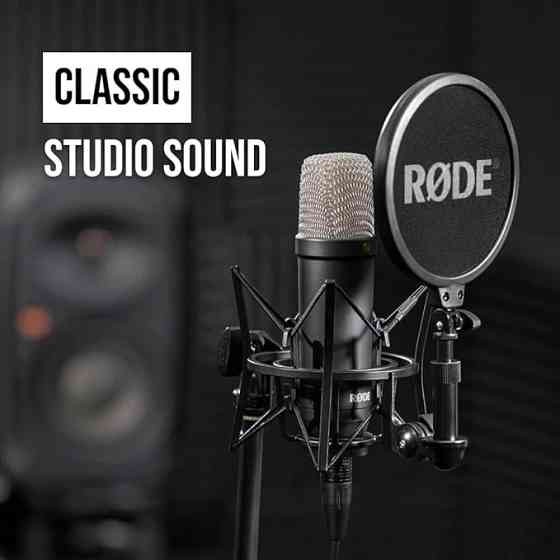 RØDE NT1 Signature Series Condenser Microphone SM6 Shockmount და Pop Filter - შავი თბილისი