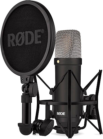 RØDE NT1 Signature Series Condenser Microphone SM6 Shockmount და Pop Filter - შავი თბილისი - ფოტო 1