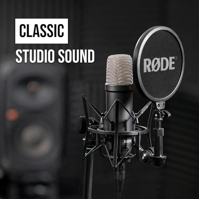 RØDE NT1 Signature Series Condenser Microphone SM6 Shockmount და Pop Filter - შავი თბილისი - ფოტო 3