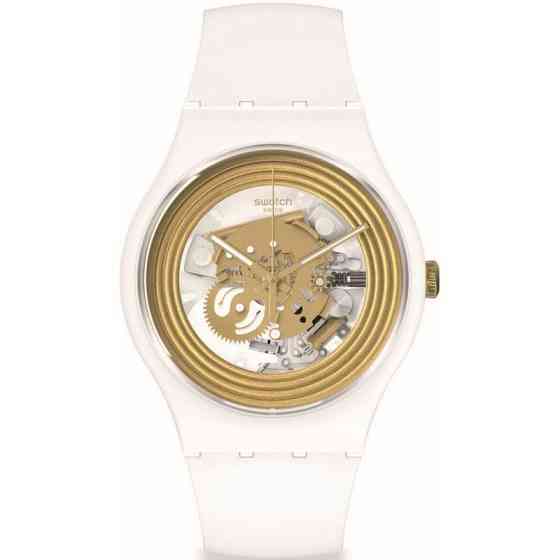 Unisex Swatch Golden Rings White Watch თბილისი