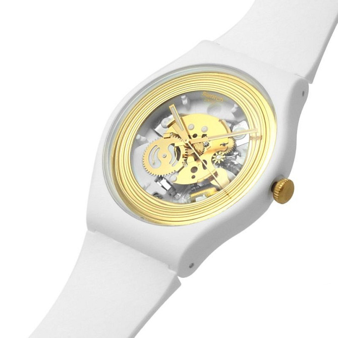 Unisex Swatch Golden Rings White Watch თბილისი - ფოტო 1