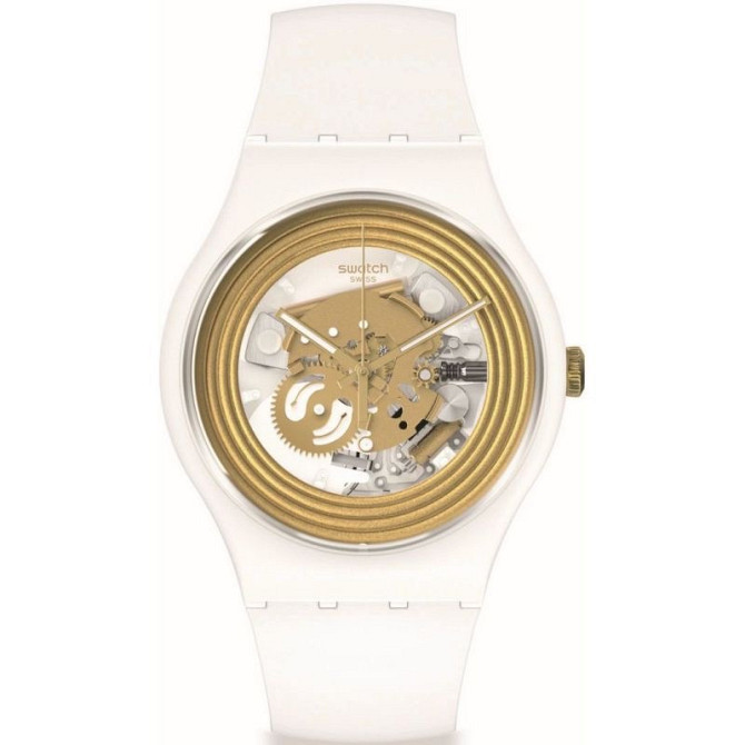 Unisex Swatch Golden Rings White Watch თბილისი - ფოტო 2