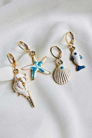 Seashell earrings თბილისი - ფოტო 1