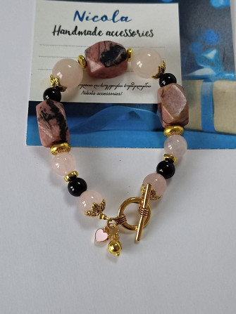 Bracelet onyx, rhodonite, pink quartz Tbilisi - photo 1